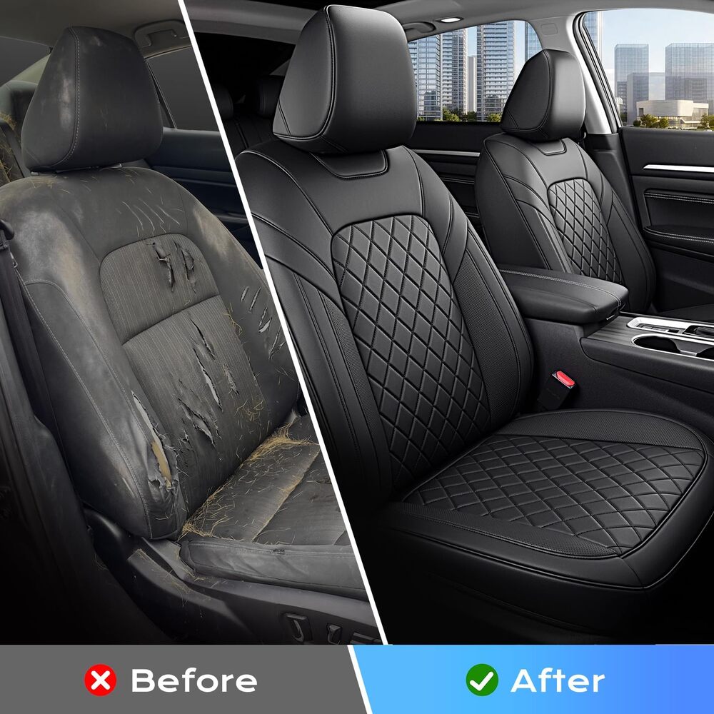 Fit Nissan Altima 2019-2025 S SV SR SL Platinum Edition ONE Upgrade Full Wrap Premium Faux Leather Custom Car Seat Covers