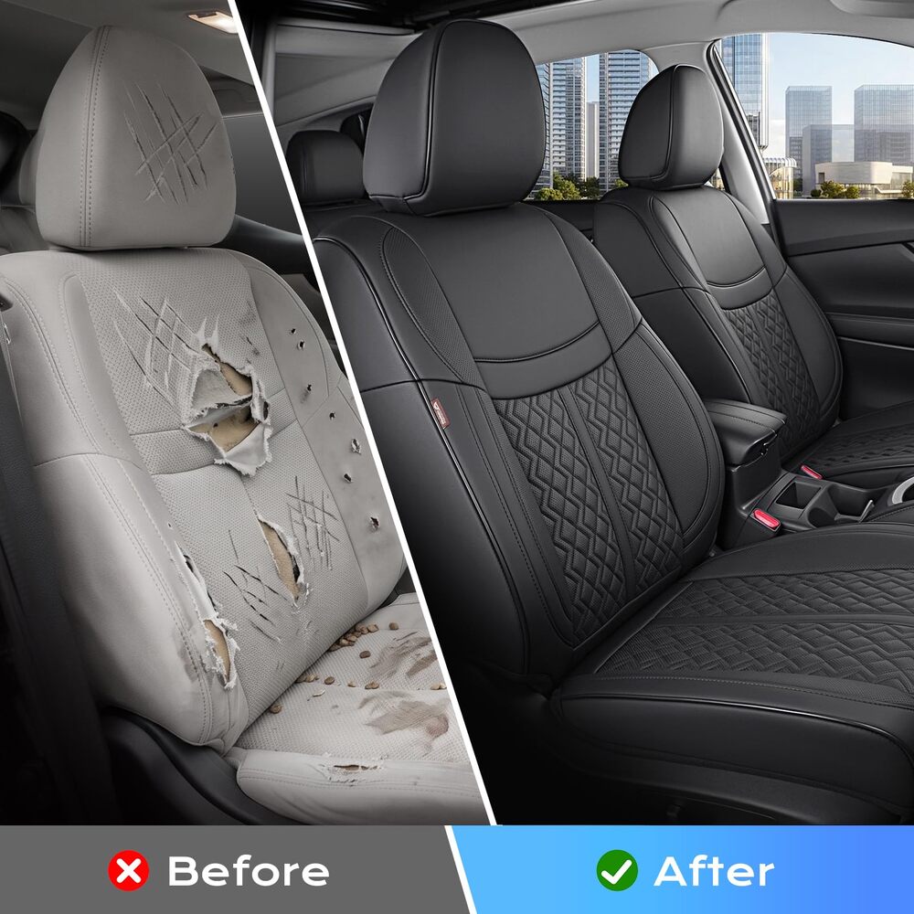 Fit Nissan 2017-2020 Rogue S/SV/SL Upgrade Full Wrap Premium Faux Leather Custom Car Seat Covers (Copy)