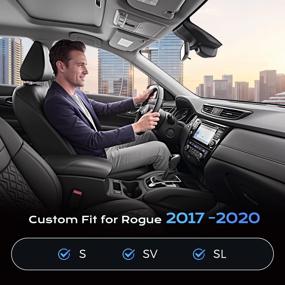 Fit Nissan 2017-2020 Rogue S/SV/SL Upgrade Full Wrap Premium Faux Leather Custom Car Seat Covers (Copy)