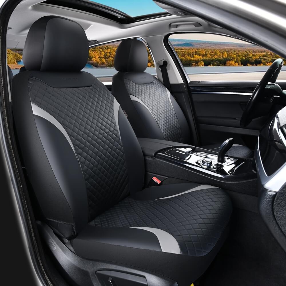 Pvc Seat Cover DJCP06 PVC Front & Rear Seat Covers — Faux Leather | Coverado