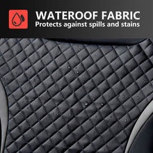 Load image into Gallery viewer, Coverado PVC Car Seat Covers Front and Back Faux Leather &amp;Fabric Auto Seat Protector Universal Fit