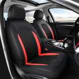 Coverado Front Car Seat Covers PU Leather&Fabric Auto Seat Protector Universal Fit