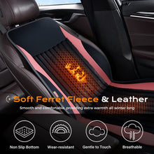 Load image into Gallery viewer, Coverado Car Seat Heater 3-Level Fasting Heated Seat Cushion with Faux Leather &amp; Fabric Material Warm Seat Covers Pad Universal Fit for Winter