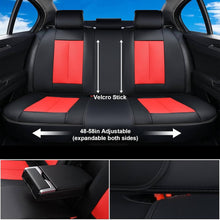 Load image into Gallery viewer, Coverado Rear Seat Covers SCU003 Faux Leather Back Seat Protectors Velcro-Adjusted Universal Fit