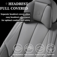 Load image into Gallery viewer, [Pre-sale] Coverado Full Set with Head Pillow Front and Back Seat Cover Set Faux Leather Waterproof Universal Fit