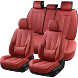 5 Seats Coverado Car Seat Covers for Cars Front and Rear Full Set with Lumbar Support Premium Leather Waterproof Auto Seat ProtectorsUniversal Fit