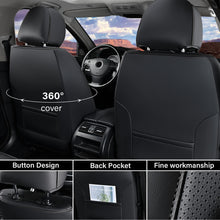 Load image into Gallery viewer, Coverado Auto Seat Covers 5 Seats Full Set for Cars Faux Leather Front and Back Seats Washable Universal Fit