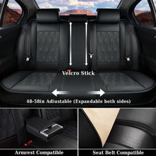 Load image into Gallery viewer, Coverado 5 Seats Full Set Seat Covers for Cars Front and Back Seats Premium Faux Leather Washable Universal Fit