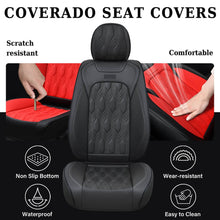 Load image into Gallery viewer, Coverado Auto Seat Covers 5 Seats Full Set for Cars Faux Leather Front and Back Seats Washable Universal Fit