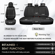 Load image into Gallery viewer, Coverado Auto Seat Covers 5 Seats Full Set for Cars Faux Leather Front and Back Seats Washable Universal Fit