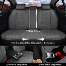 Load image into Gallery viewer, Coverado 5 Seats Full Set Seat Covers for Cars Front and Back Seats Premium Faux Leather Washable Universal Fit