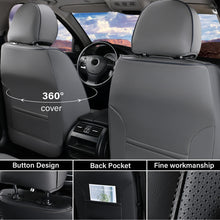 Load image into Gallery viewer, Coverado Auto Seat Covers 5 Seats Full Set for Cars Faux Leather Front and Back Seats Washable Universal Fit