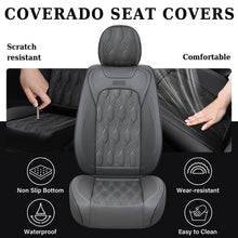 Load image into Gallery viewer, Coverado 5 Seats Full Set Seat Covers for Cars Front and Back Seats Premium Faux Leather Washable Universal Fit