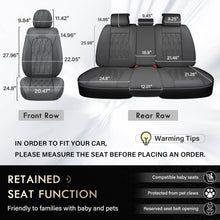 Load image into Gallery viewer, Coverado 5 Seats Full Set Seat Covers for Cars Front and Back Seats Premium Faux Leather Washable Universal Fit