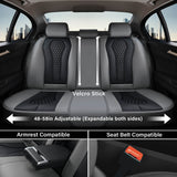 Coverado SCU018 Rear Seat Covers Car Back Seat Covers Waterproof Premium Leather Auto Seat Protector Universal Fit