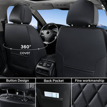 Load image into Gallery viewer, Coverado Front and Back Seat Covers Faux Leather Full Set Breathable Waterproof Seat Protectors Universal Fit