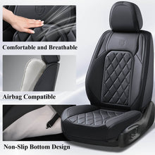 Load image into Gallery viewer, Coverado 5 Seats Front and Back Car Seat Covers Faux Leather Full Set Breathable Waterproof Universal Fit