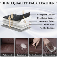 Load image into Gallery viewer, Coverado 2 Seats Front Pair Seat Covers Faux Leather Breathable Waterproof Universal Fit