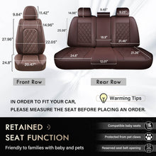 Load image into Gallery viewer, Coverado 5 Seats Front and Back Car Seat Covers Faux Leather Full Set Breathable Waterproof Universal Fit