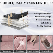 Load image into Gallery viewer, Coverado Front and Back Seat Covers Faux Leather Full Set Breathable Waterproof Seat Protectors Universal Fit