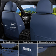 Load image into Gallery viewer, Coverado Full Set 5 Seats Rear and Front Car Seat Covers Faux Leather Water Resistant Seat Protectors Universal Fit