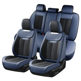 Coverado Full Set 5 Seats Rear and Front Car Seat Covers Faux Leather Water Resistant Seat Protectors Universal Fit