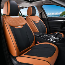 Load image into Gallery viewer, Coverado Full Set 5 Seats Rear and Front Car Seat Covers Faux Leather Water Resistant Seat Protectors Universal Fit