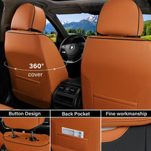 Load image into Gallery viewer, Coverado Full Set 5 Seats Rear and Front Car Seat Covers Faux Leather Water Resistant Seat Protectors Universal Fit