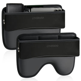 Coverado Universal Car Seat Side Gap Filler Organizer Premium Suede Leather Seat Gap Storage Box for SUV Truck