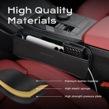 Load image into Gallery viewer, Coverado Universal Car Seat Side Gap Filler Organizer Premium Suede Leather Seat Gap Storage Box for SUV Truck