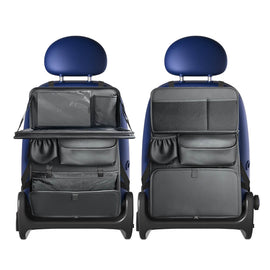 Coverado Nappa Leather Car Backseat Hanging Pockets Foldable Storage Bag Large Capacity Multipurpose Car Organizer, 1 piece/ 2 pieces