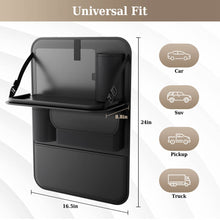 Load image into Gallery viewer, Coverado Nappa Leather Car Backseat Hanging Pockets Foldable Storage Bag Large Capacity Multipurpose Car Organizer, 1 piece/ 2 pieces