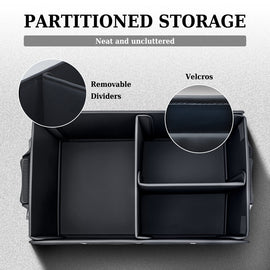 50% OFF🔥🔥 Coverado Nappa Leather Car Trunk Organizer Folding Large Capacity Collapsible Storage Box Cargo Organizer Car Accessories Non Slip Bottom