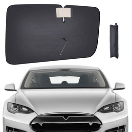 Coverado Car Windshield Sun Shade Medium Size (57 x 32 inches) Umbrella Foldable Sun Shade Cover UV Block Car Front Window