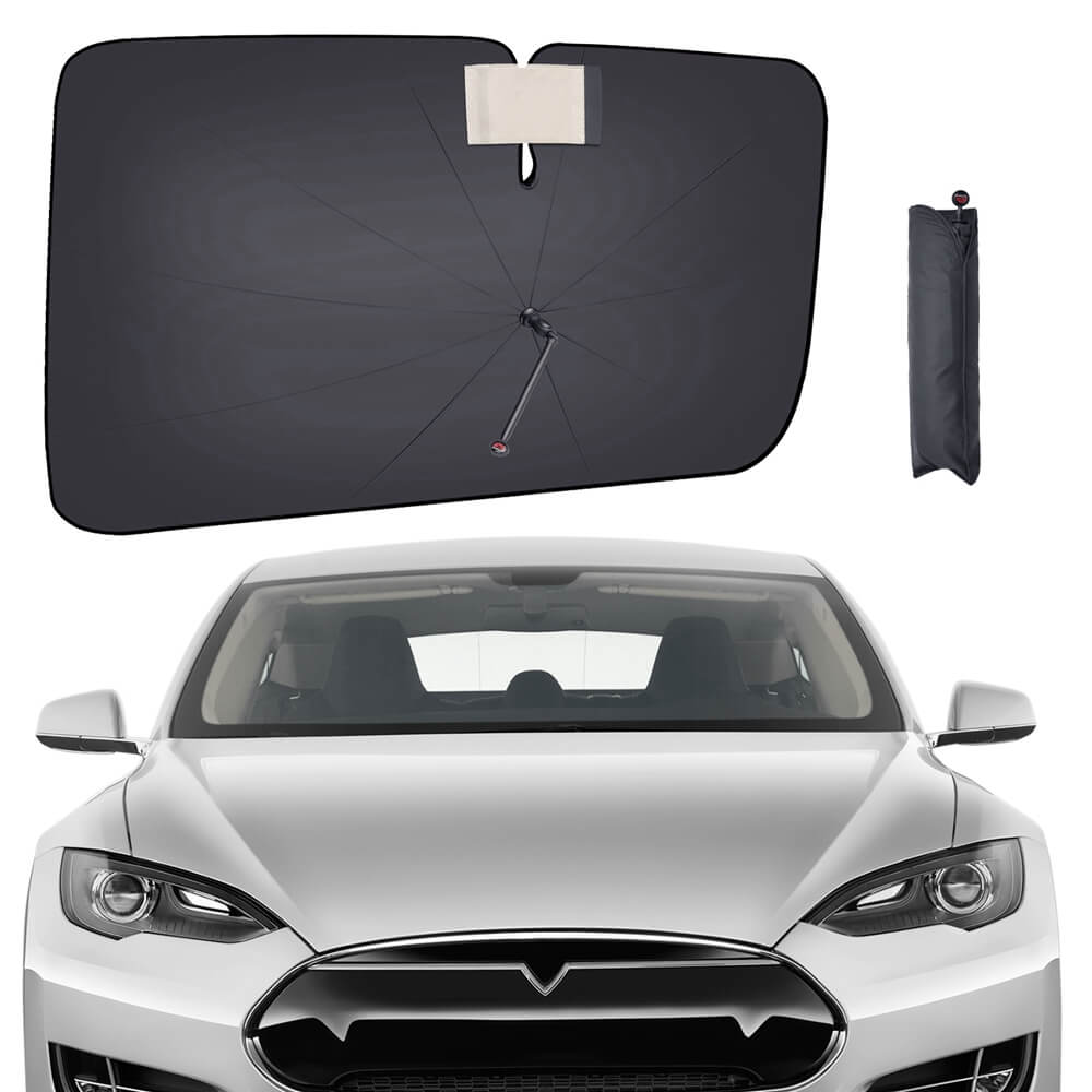 Coverado 2025 New Upgrade Car Windshield Sun Shade Umbrella Foldable Sun Shade Cover UV Block Car Front Window Heat Insulation Protection for Sedan, SUV, Trucks (Size M / L)