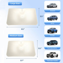 Load image into Gallery viewer, Coverado 2025 New Upgrade Car Windshield Sun Shade Umbrella Foldable Sun Shade Cover UV Block Car Front Window Heat Insulation Protection for Sedan, SUV, Trucks (Size M / L)