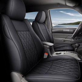 Fit 2005-2015 Toyota Tacoma Double/Crew Cab Coverado Tacoma Seat Covers Leather Seat Covers for Cars Auto Seat Protectors
