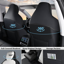 Load image into Gallery viewer, Coverado Custom Fit 2024 Tesla Model 3 Car Seat Covers Premium Leather Front and Back Auto Seat Protectors