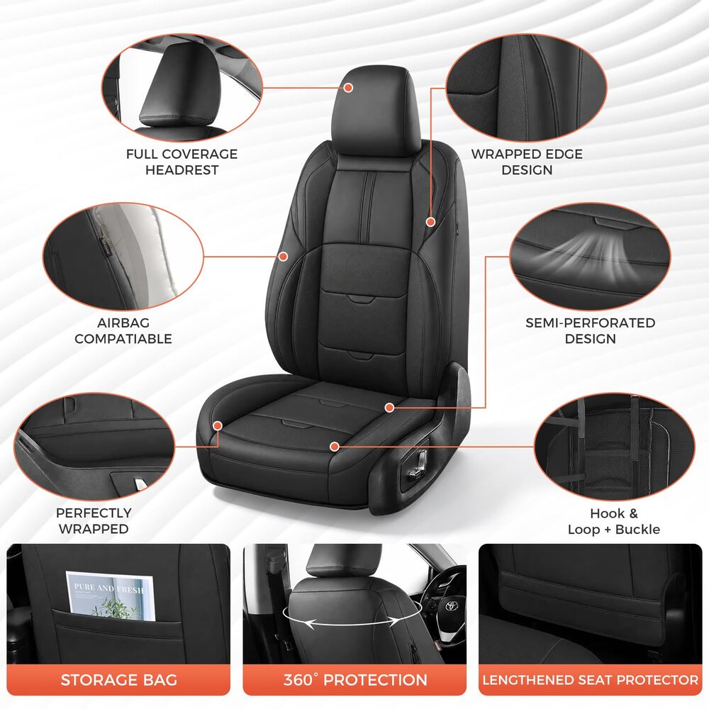 Toyota Corolla Faux Leather Custom Car Seat Covers Fit 2020-2026 SE & 2023-2026 XSE & 2025 FX