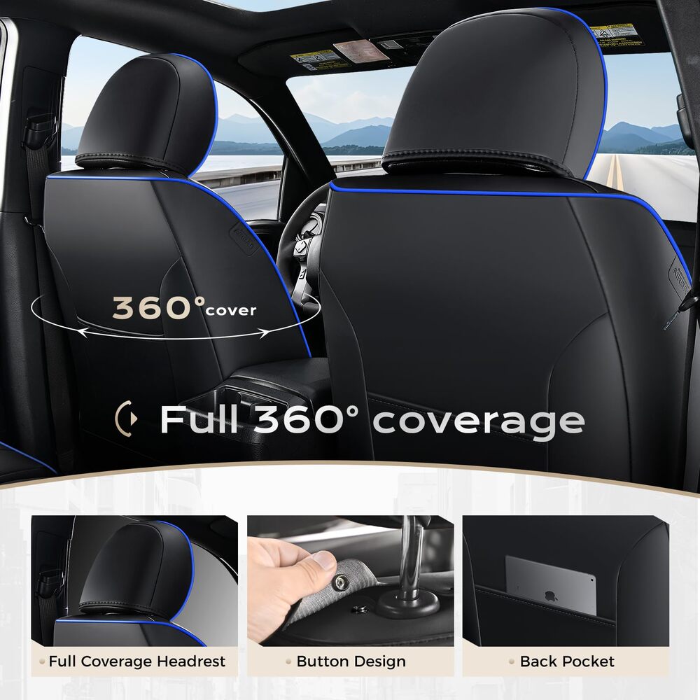 Toyota Tacoma Custom Faux Leather Car Seat Covers | Fit 3rd Gen Tacoma 2016-2023