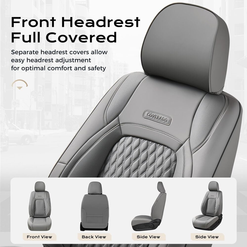 Toyota Tacoma Custom Faux Leather Car Seat Covers | Fit 3rd Gen Tacoma 2016-2023