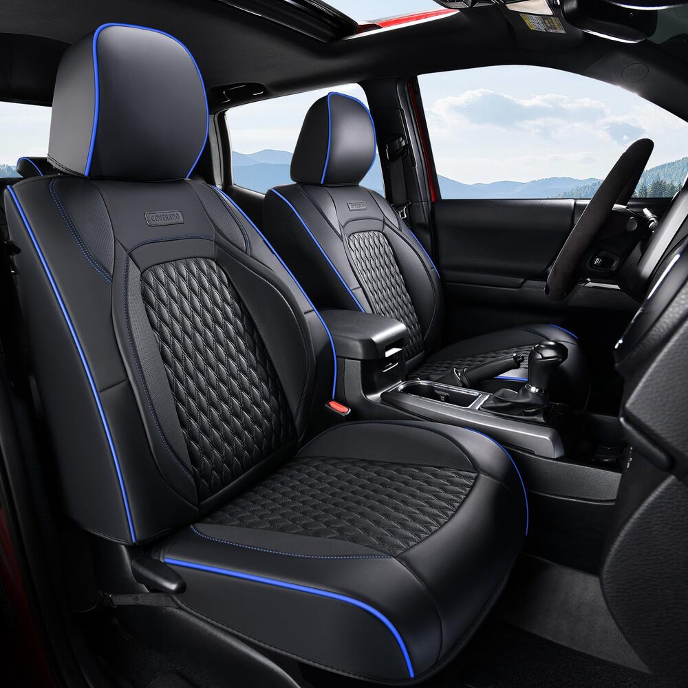 Toyota Tacoma Custom Faux Leather Car Seat Covers | Fit 3rd Gen Tacoma 2016-2023