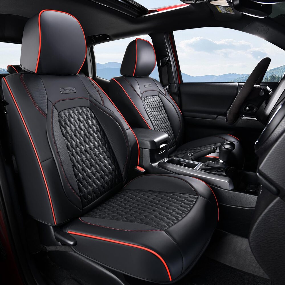 Toyota Tacoma Custom Faux Leather Car Seat Covers | Fit 3rd Gen Tacoma 2016-2023