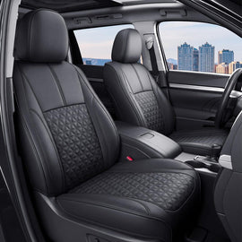 Toyota Highlander 2014-2026 Full Set Full Coverage Custom Car Seat Covers Luxury Faux Leather Seat Protector