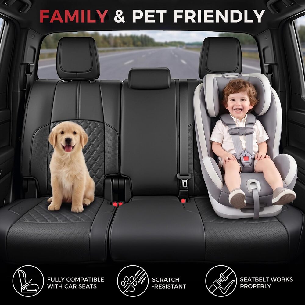 Toyota Tacoma 2024–2026 Upgraded Full Coverage Premium Faux Leather Custom Car Seat Covers