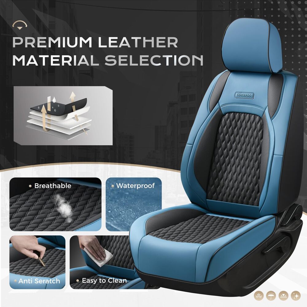 Toyota Tacoma Custom Faux Leather Car Seat Covers | Fit 4th Gen Tacoma 2024-2026