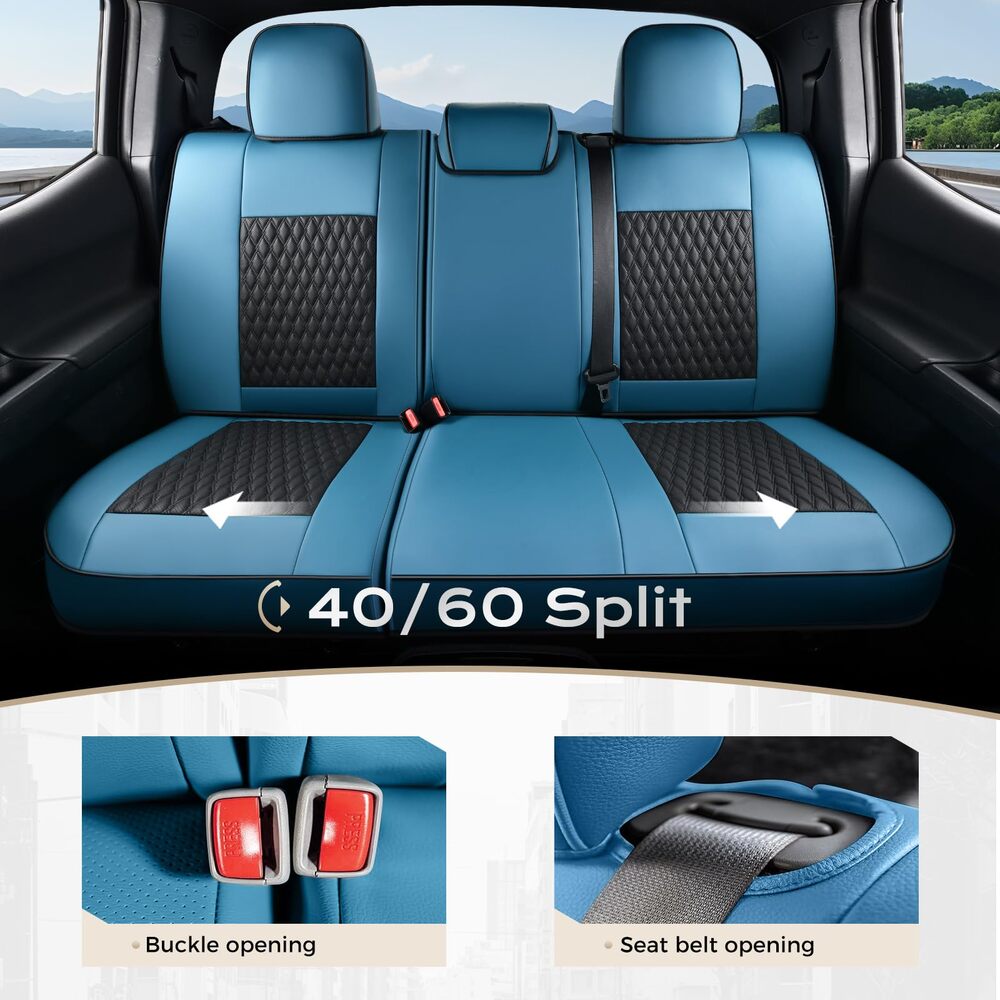 Toyota Tacoma Custom Faux Leather Car Seat Covers | Fit 4th Gen Tacoma 2024-2026