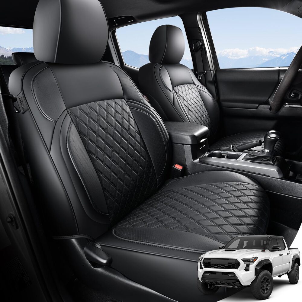 Toyota Tacoma 2016–2023 Upgraded Full Coverage Premium Faux Leather Custom Car Seat Covers
