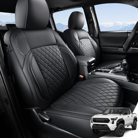 Toyota Tacoma 2016–2023 Upgraded Full Coverage Premium Faux Leather Custom Car Seat Covers