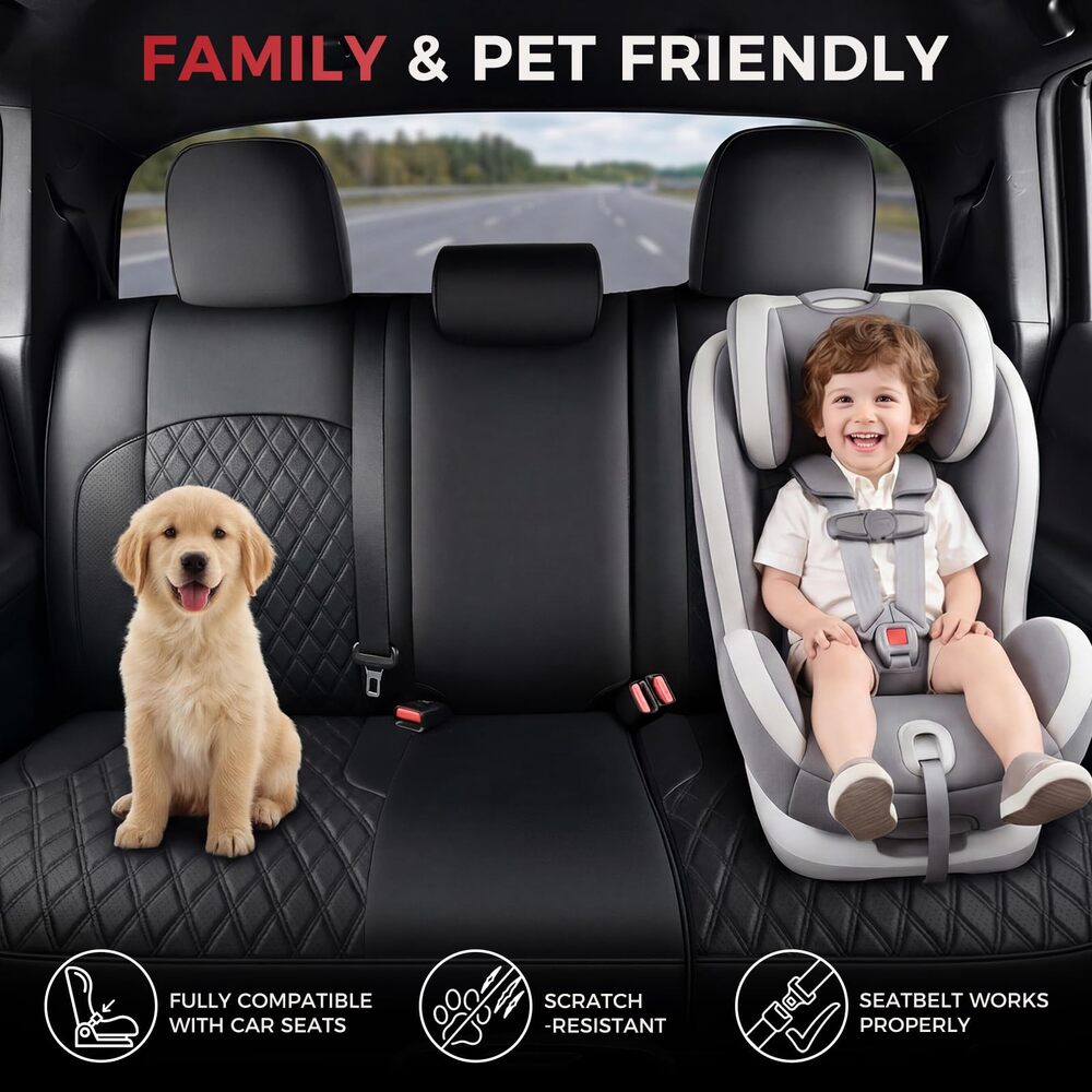 Toyota Tacoma 2016–2023 Upgraded Full Coverage Premium Faux Leather Custom Car Seat Covers